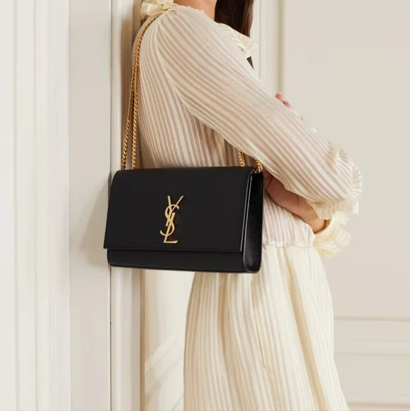 MSRP$2600 LIKE New! YSL Saint Laurent Kate Medium Grain de Poudre Shoulder bag - Picture 8 of 16
